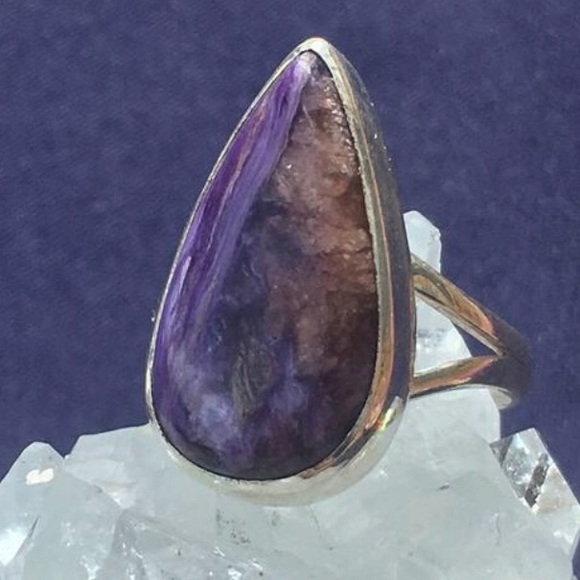 Large Purple Charoite Silver Ring Handmade by Me❤️ - Picture 5 of 6